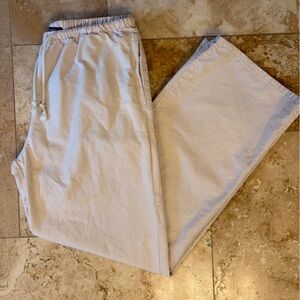 Brandy Melville Cream Striped Drawstring Pants